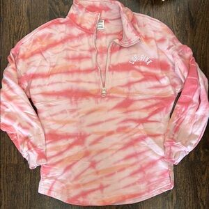 Victoria’s Secret Pink Quarter Zip Up XS tie dye